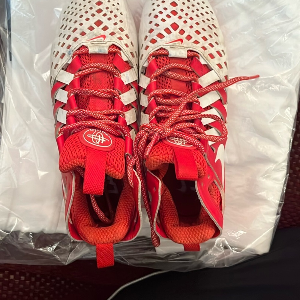Nike Red and White Cleats